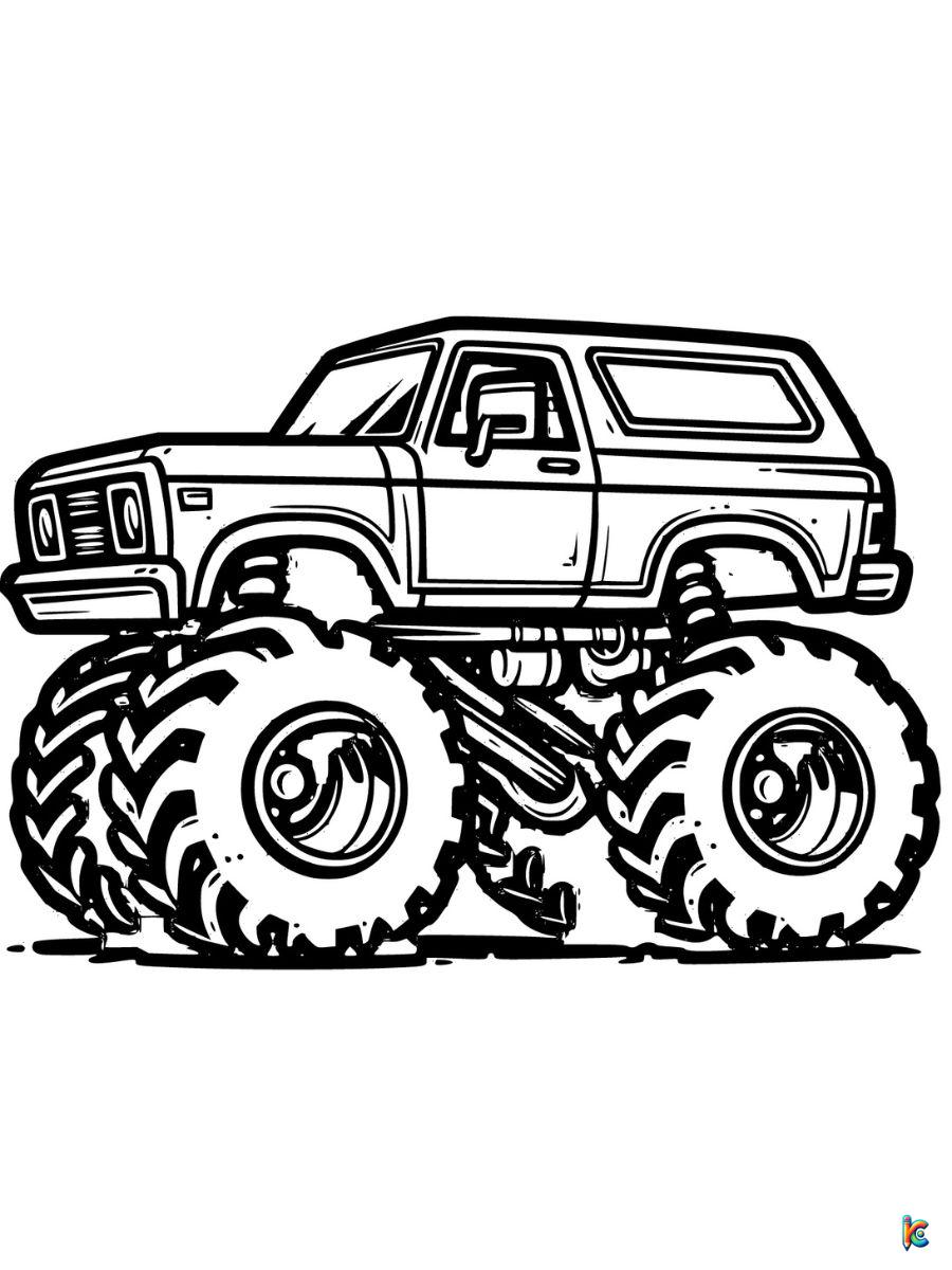 free monster truck coloring pages