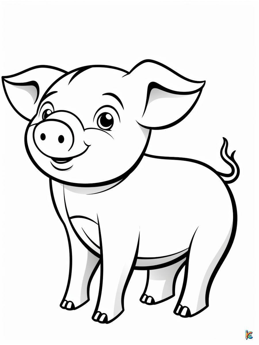 free pigs coloring pages