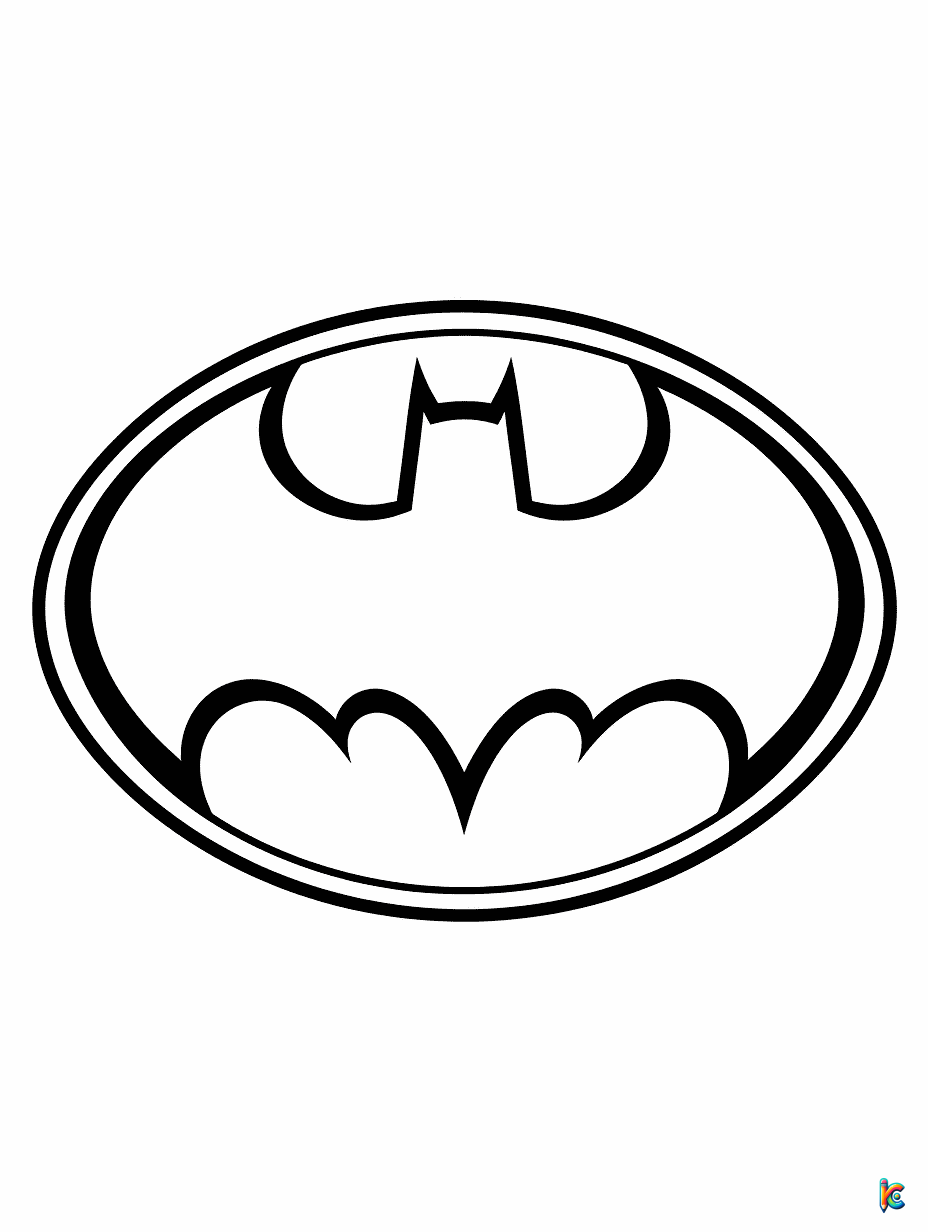 free printable batman logo coloring pages