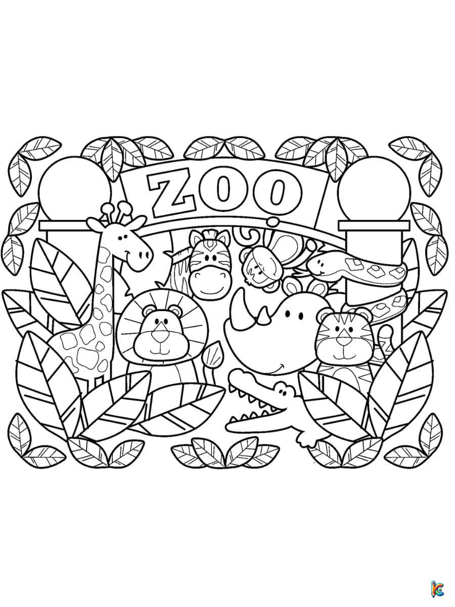 free printable coloring pages zoo animals