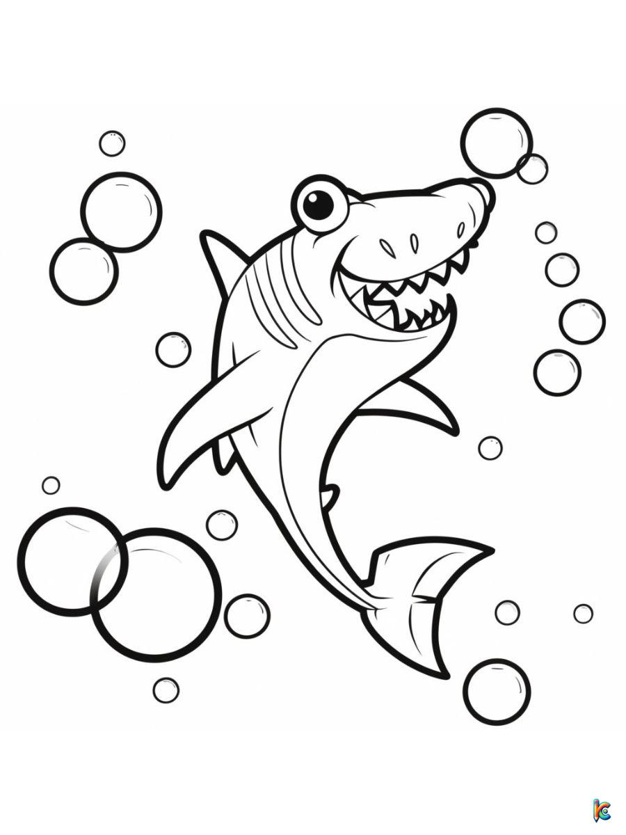 free printable hammerhead shark coloring pages