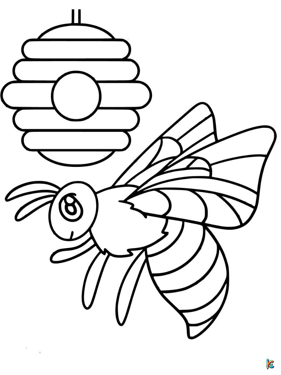 free printable honey bee coloring pages