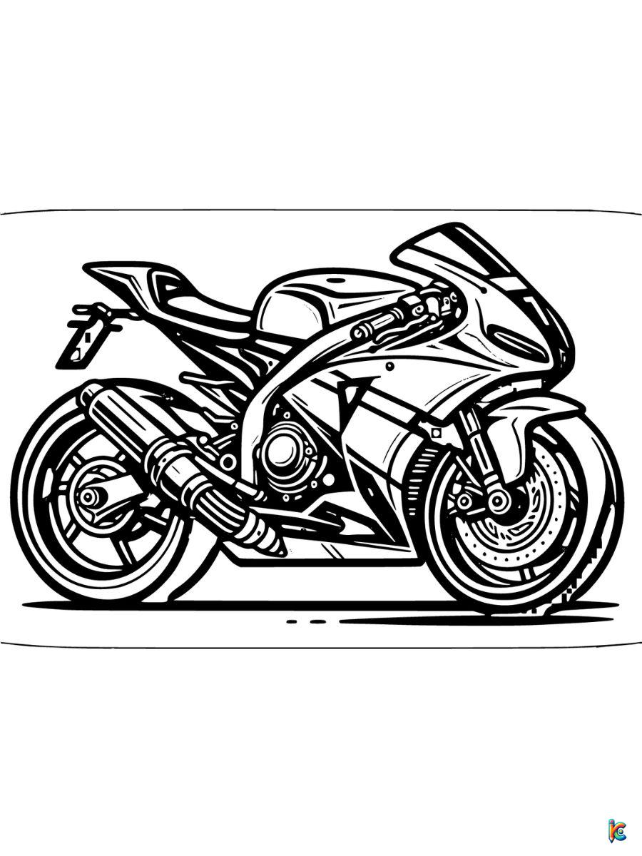 free printable motorcycle coloring pages