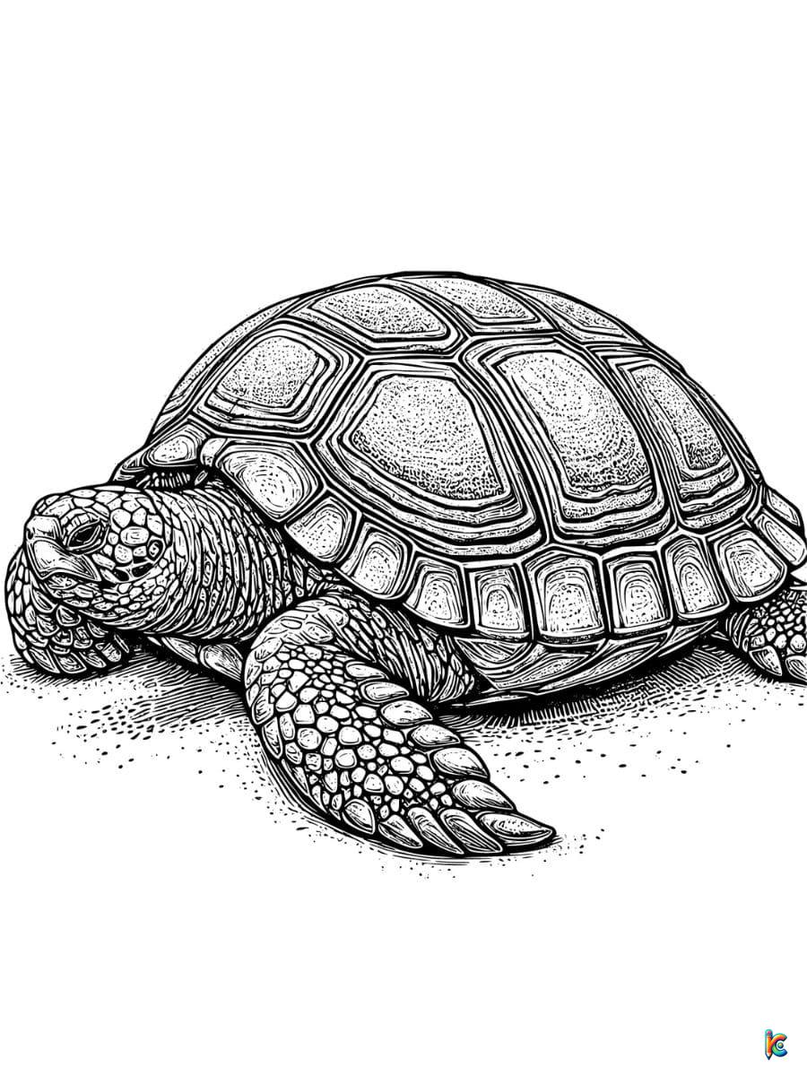 free printable turtle realistic coloring pages