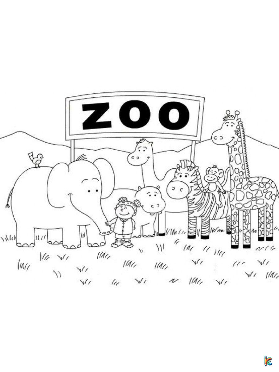free zoo coloring pages