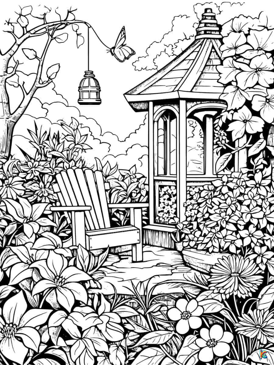 garden coloring page
