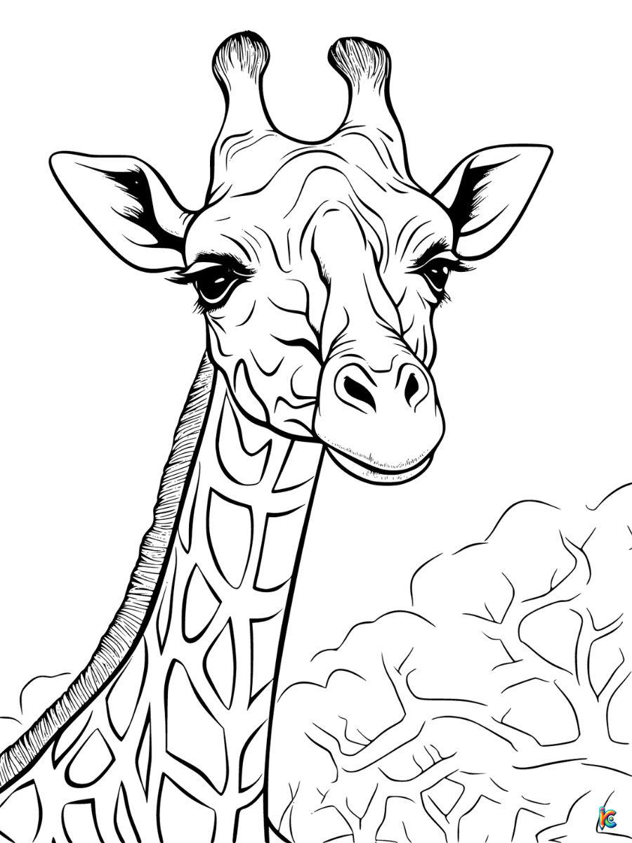 giraffe adult coloring pages