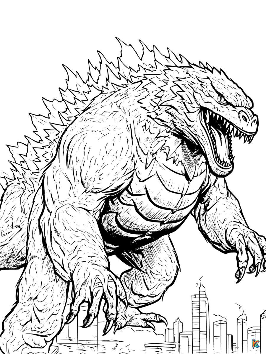 godzilla coloring pages