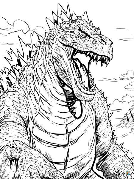 godzilla versus shins coloring pages