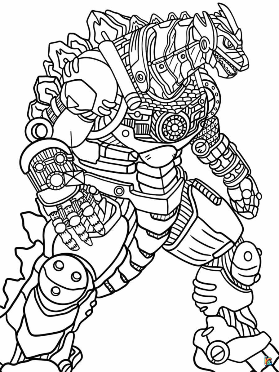 godzilla vs mechagodzilla coloring page