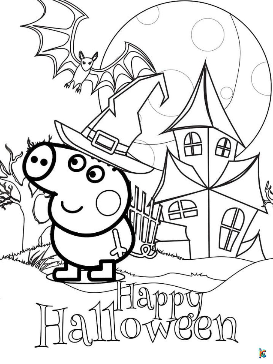 halloween coloring pages peppa pig