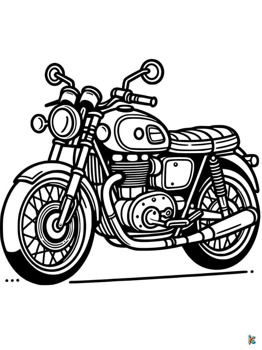 harley davidson motorcycle coloring page