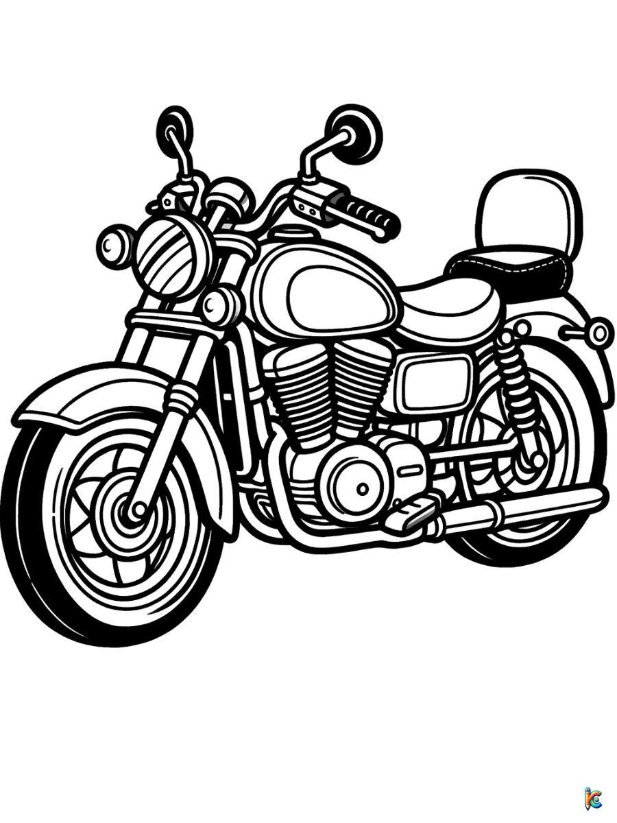 harley davidson motorcycle coloring pages