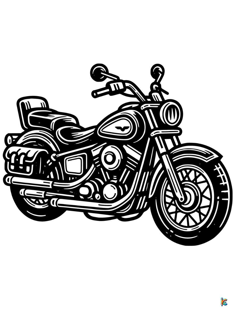 harley davidson motorcycle coloring sheets