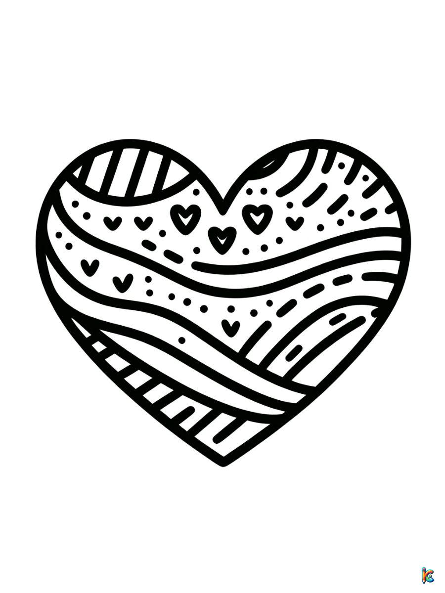 heart coloring page
