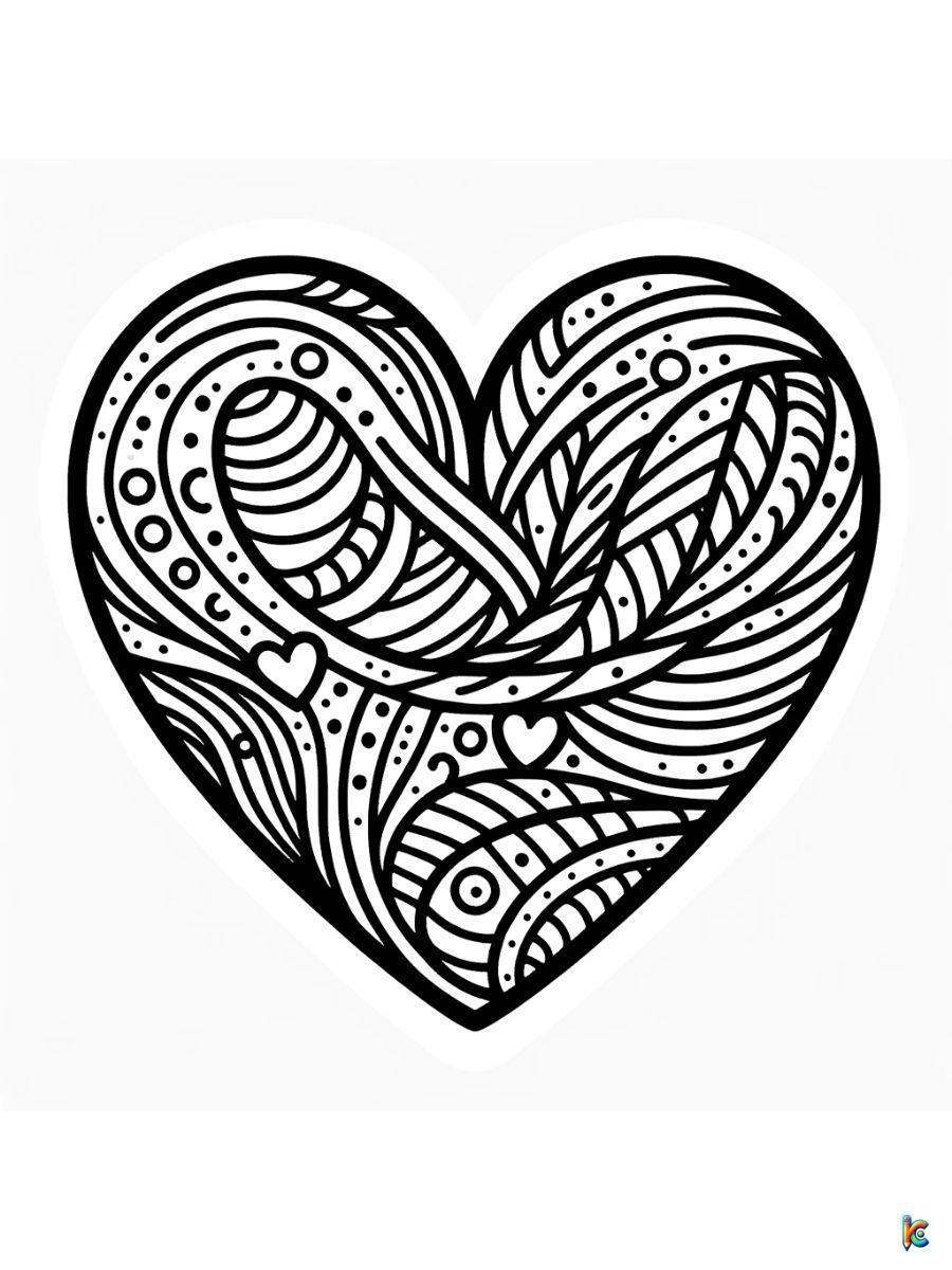 heart coloring pages for adults