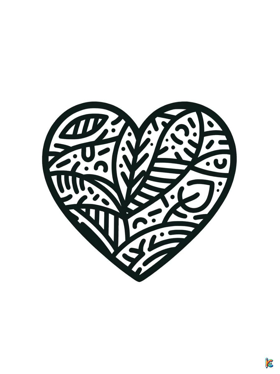 heart coloring pages printable