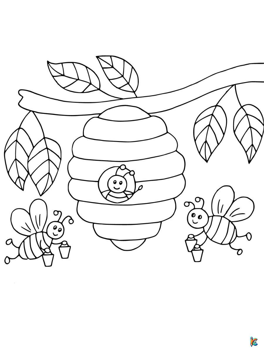 honey bee coloring pages