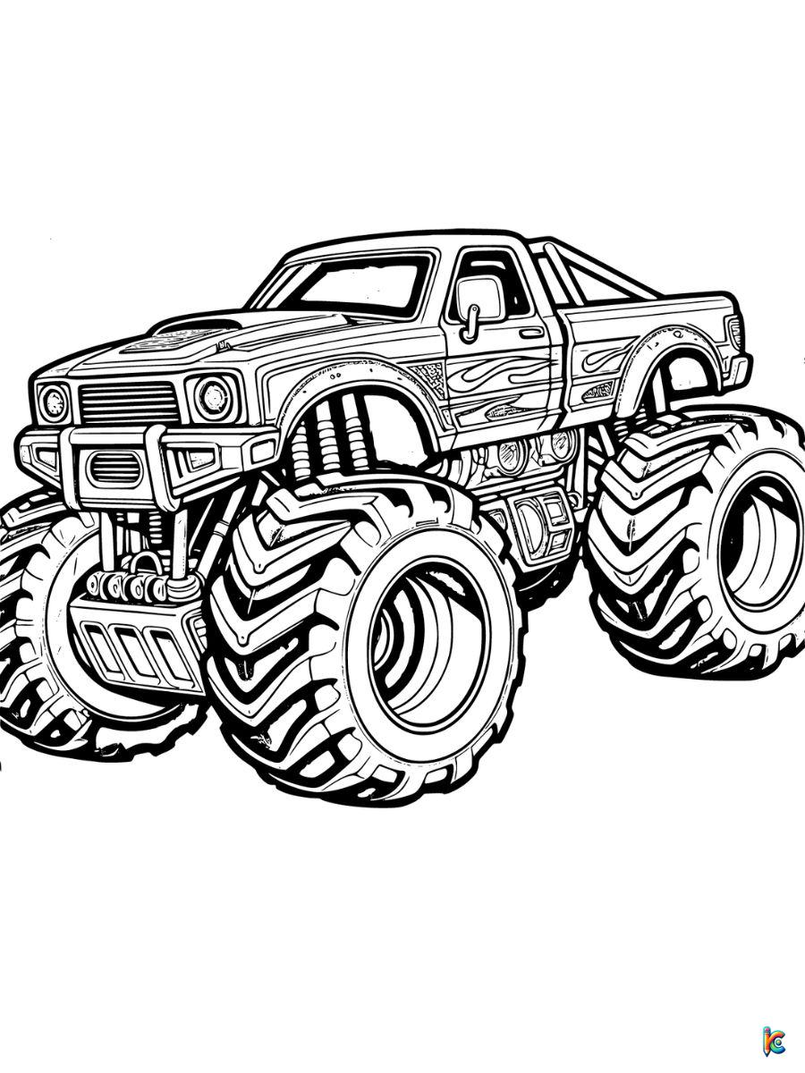 hot wheels monster truck coloring pages