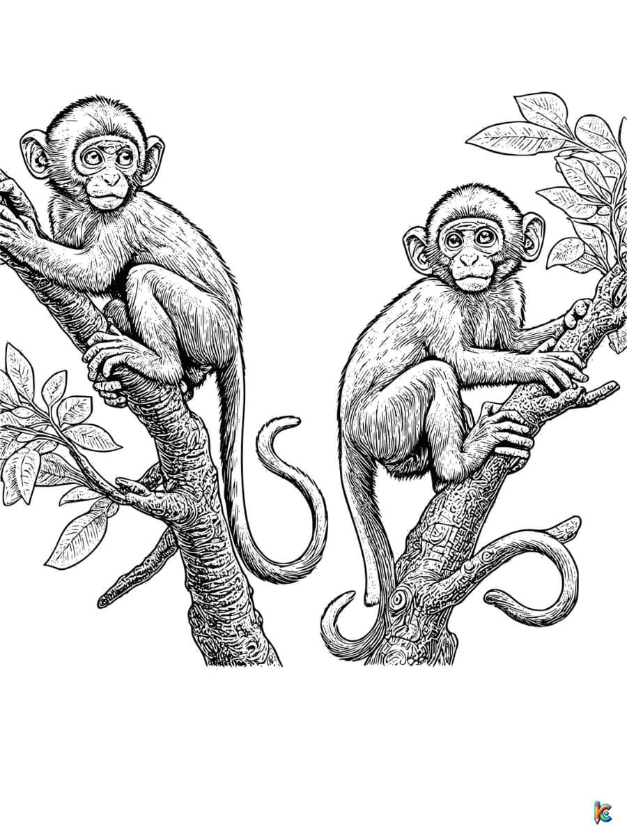 howler monkey coloring pages realistic
