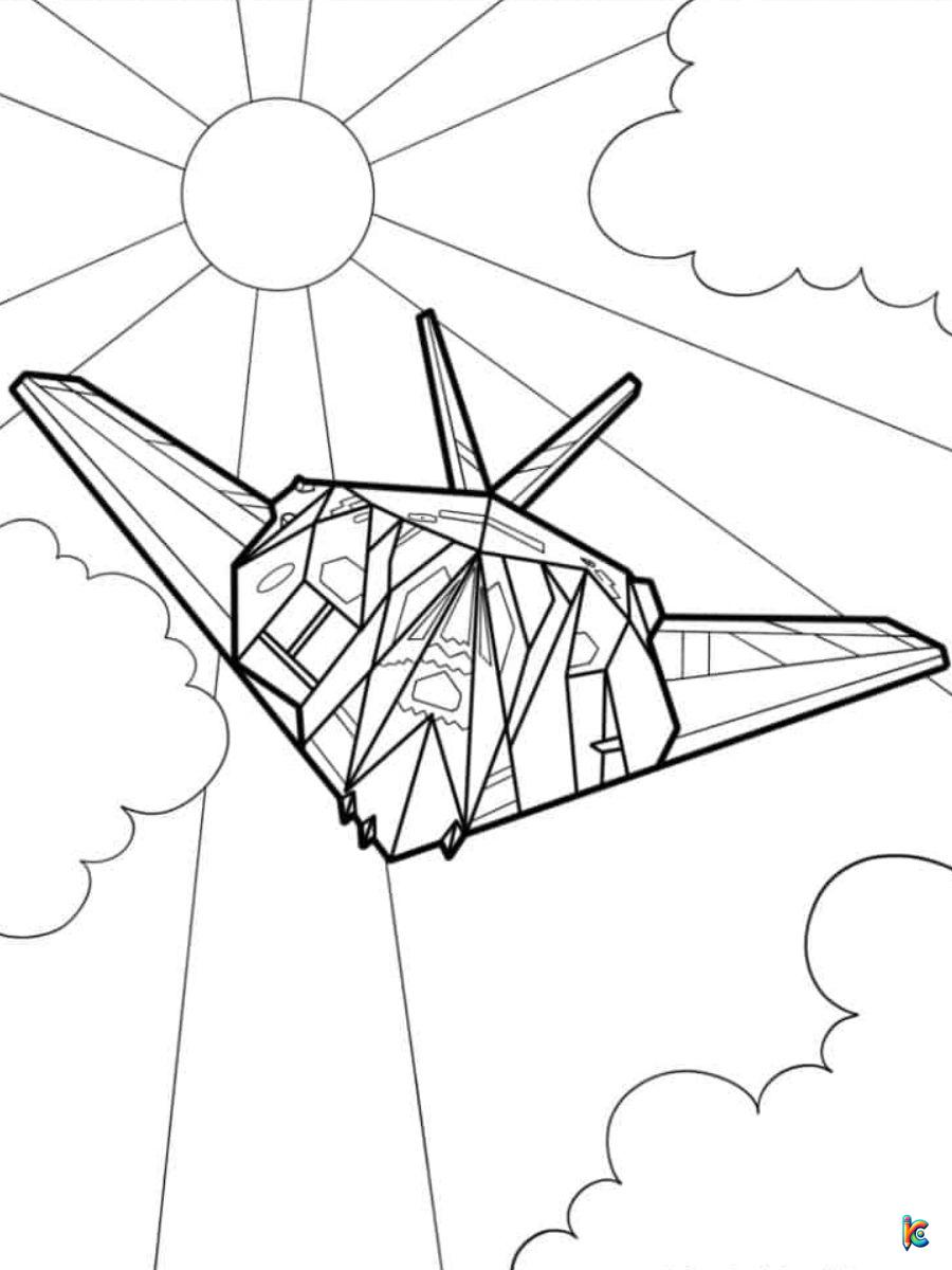 jet airplane coloring page