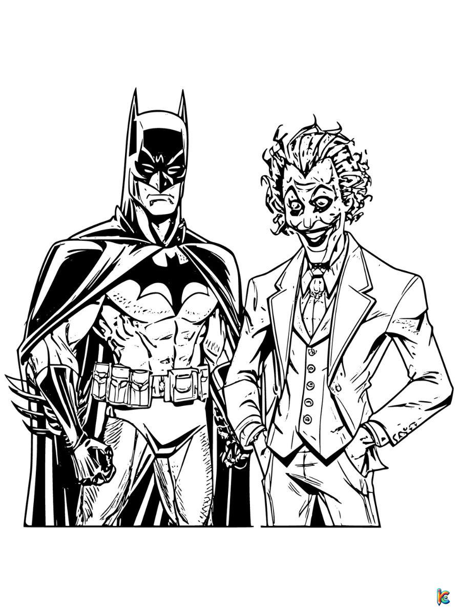 joker and batman coloring pages