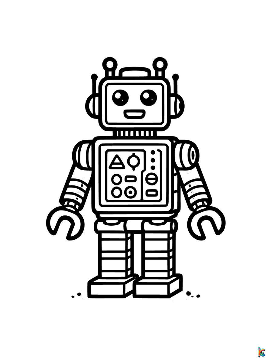lego robot color pages