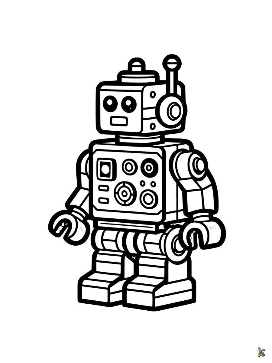 lego robot coloring page