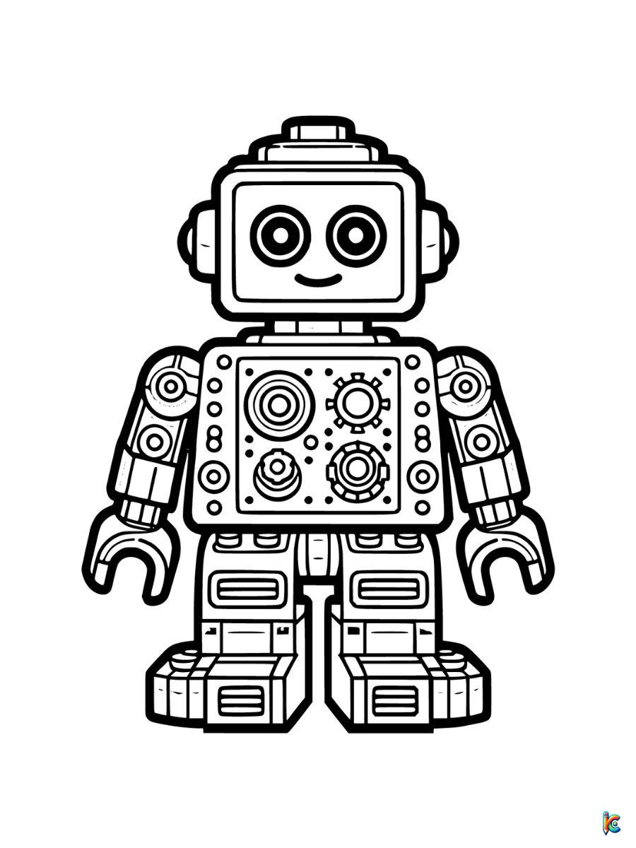 lego robot coloring pages