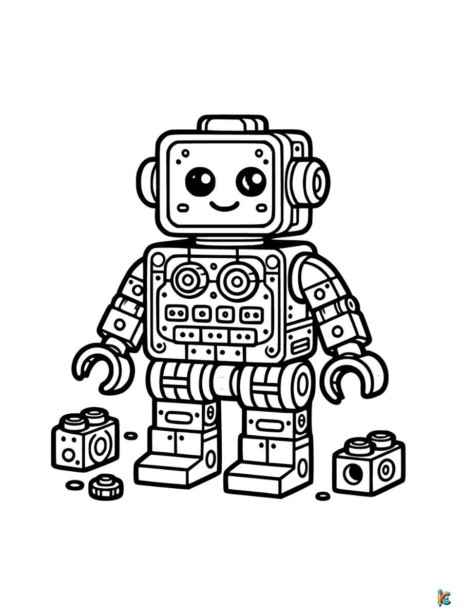 lego robots coloring pages