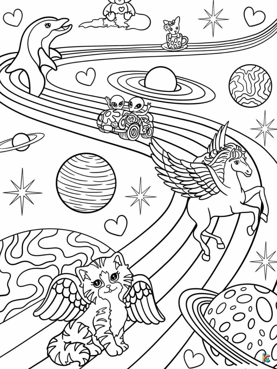 lisa frank animal coloring pages