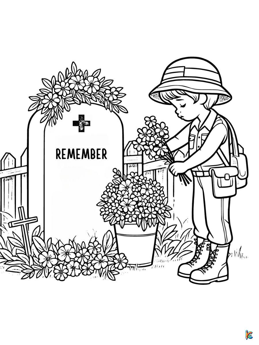 memorial day coloring pages free