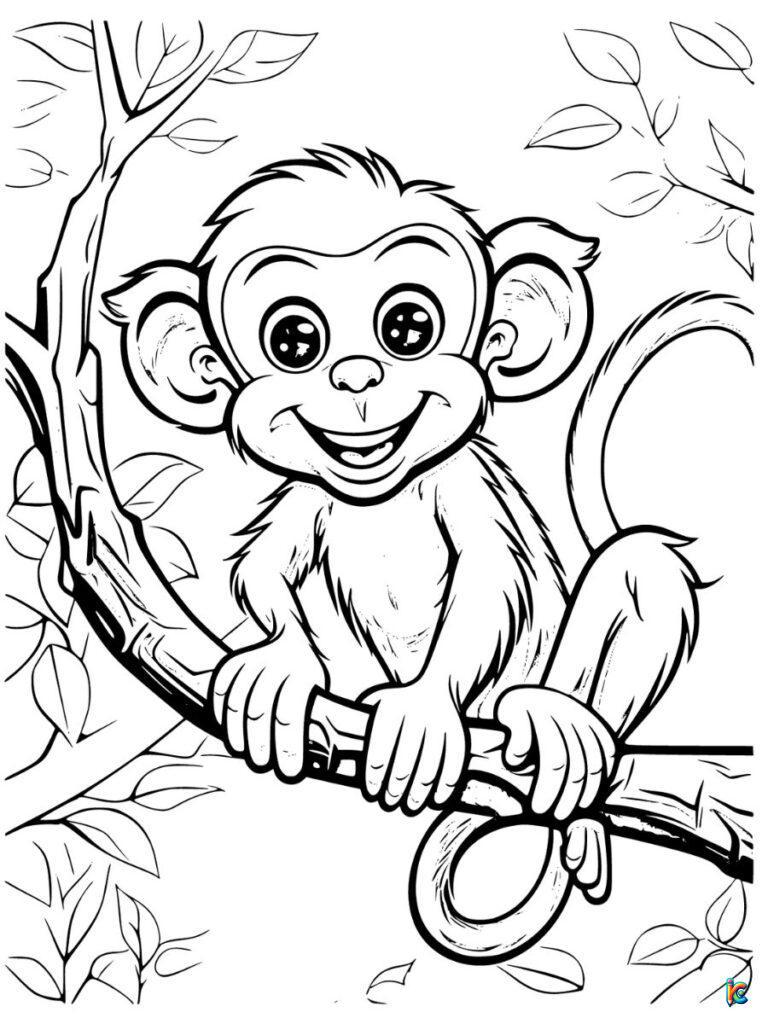 Monkey Coloring Pages – ColoringPagesKC