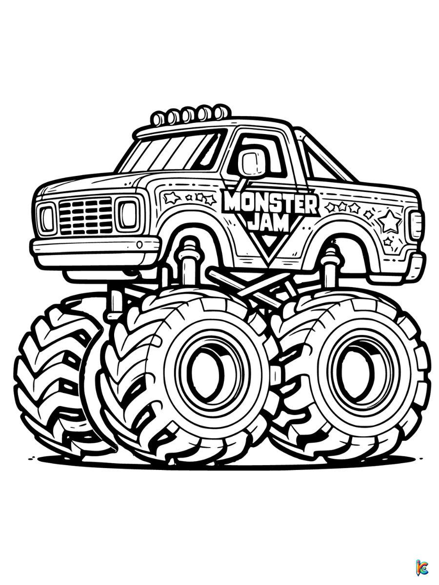 monster jam monster truck coloring pages