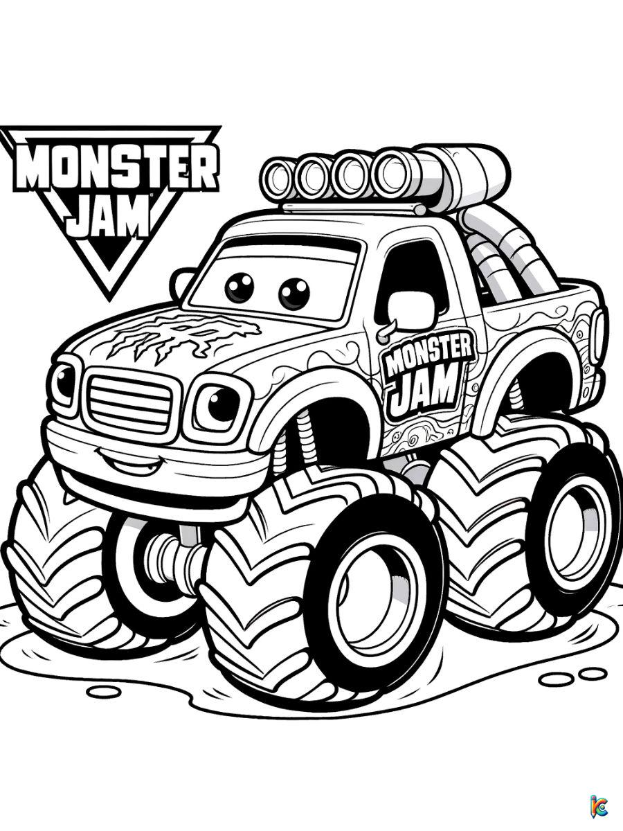 monster jam truck coloring pages