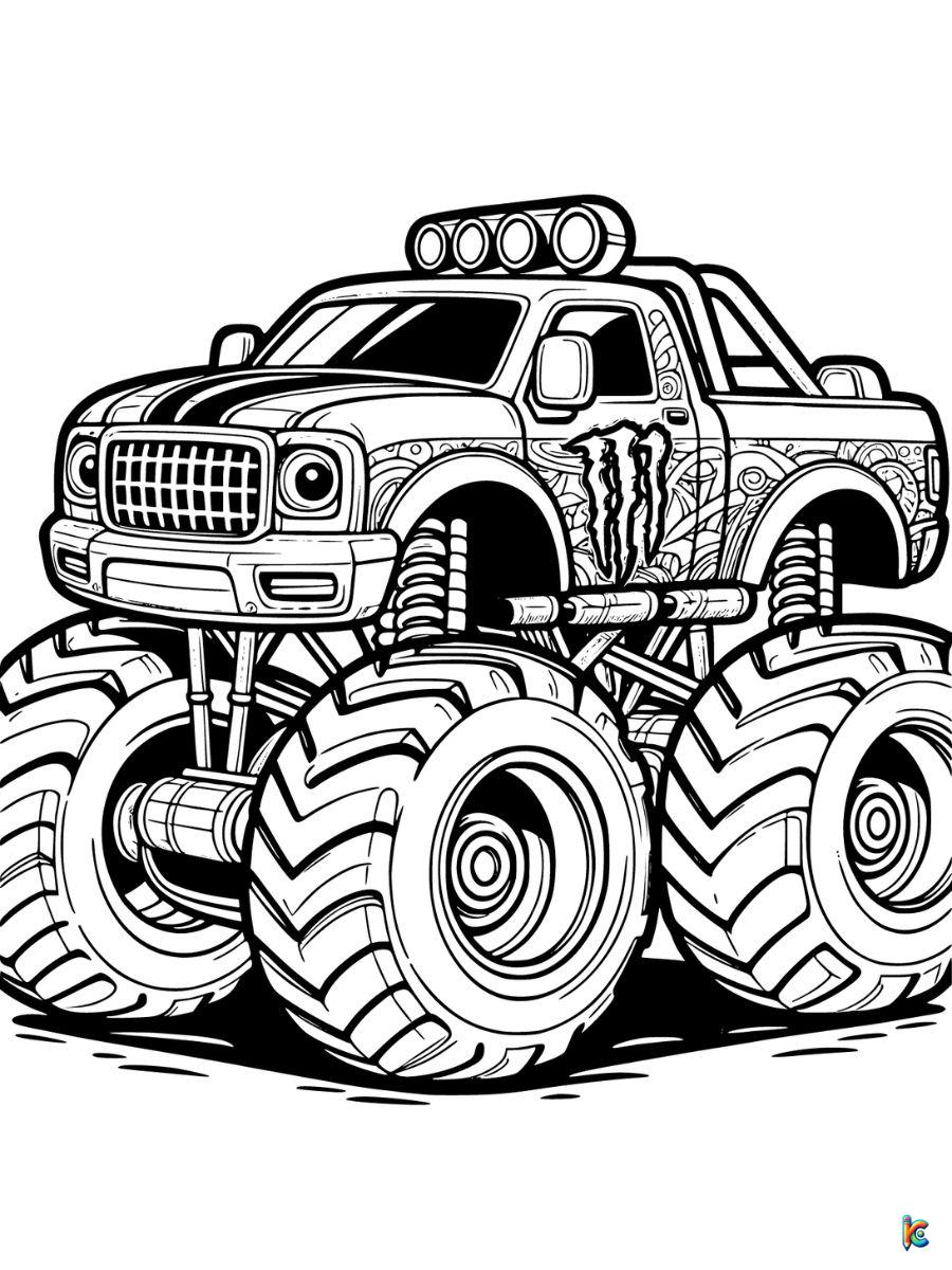 monster jam trucks coloring pages