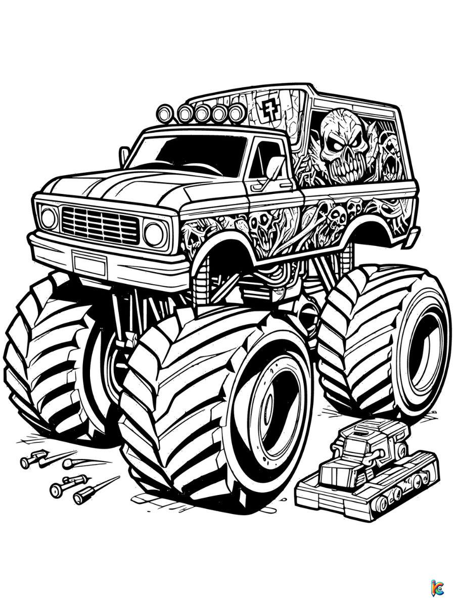 monster truck coloring pages grave digger