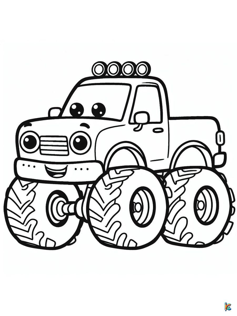 monster trucks coloring pages