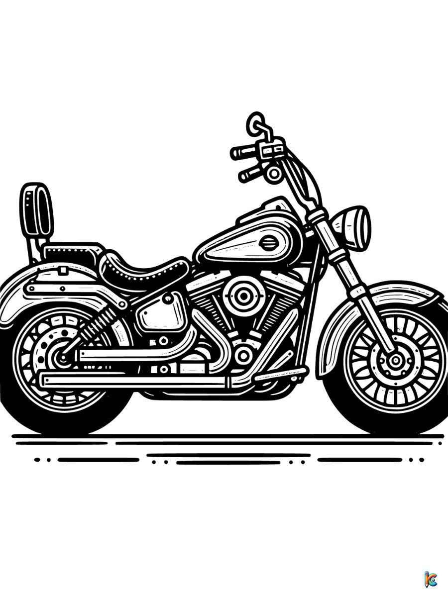 motorcycle coloring sheets