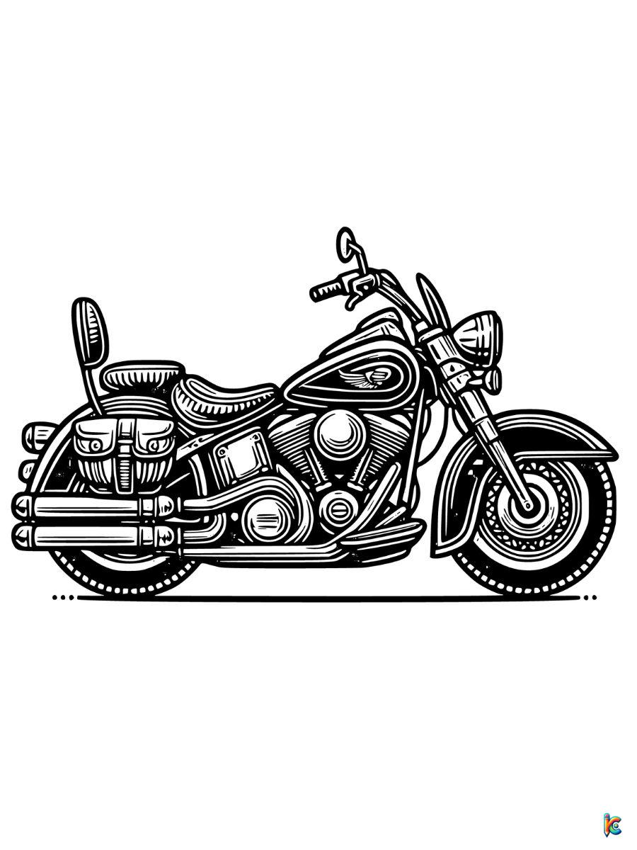 motorcycle printable coloring pages