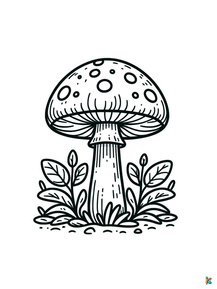 mushroom coloring pages printable