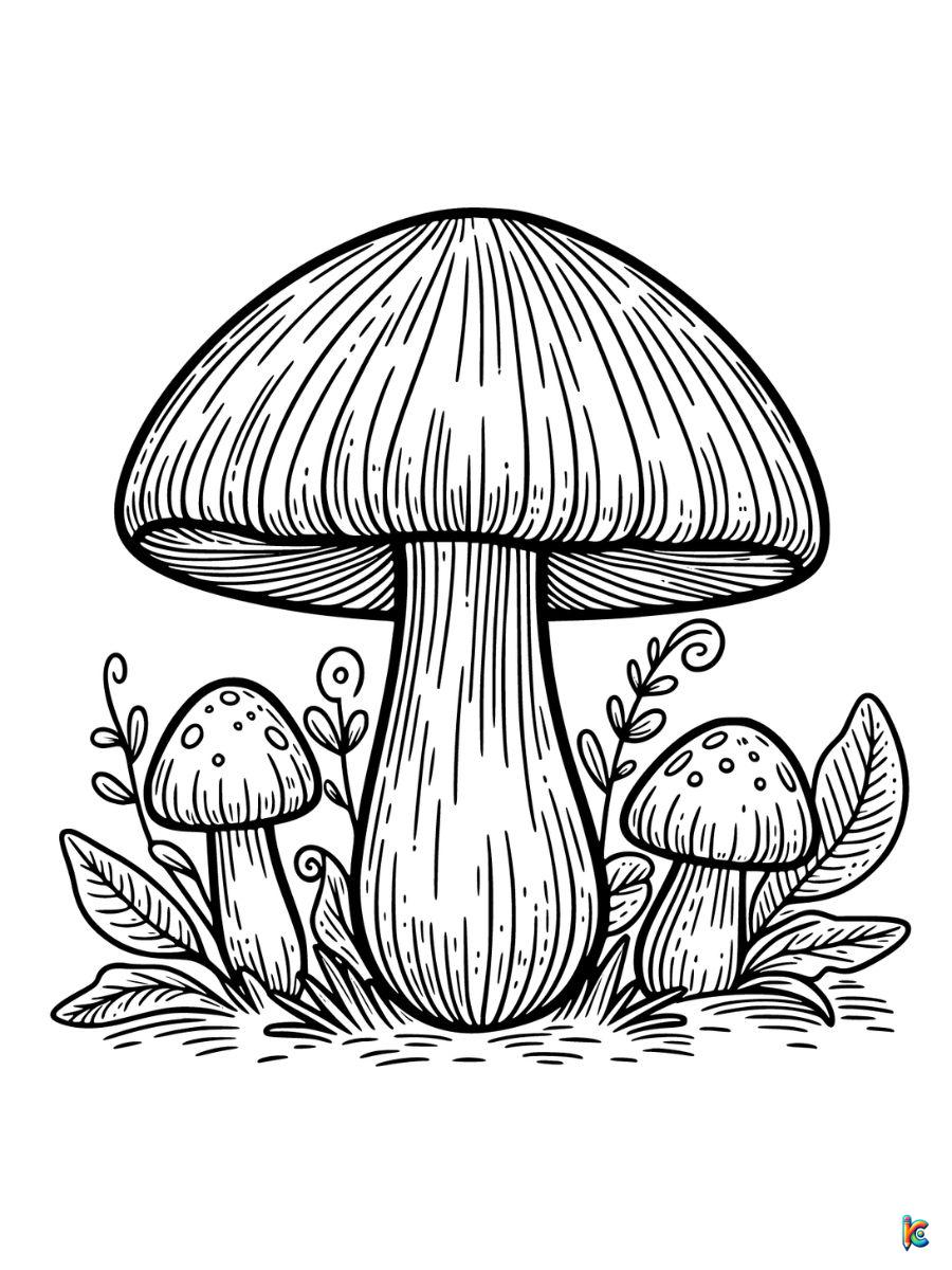 mushroom coloring pages