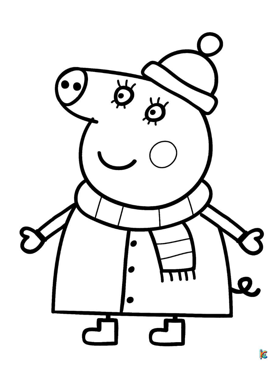 peppa pig coloring page