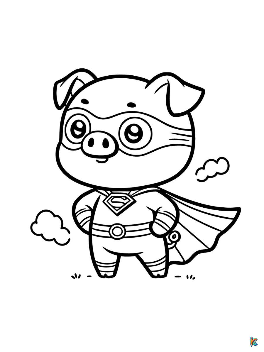pigs coloring pages free