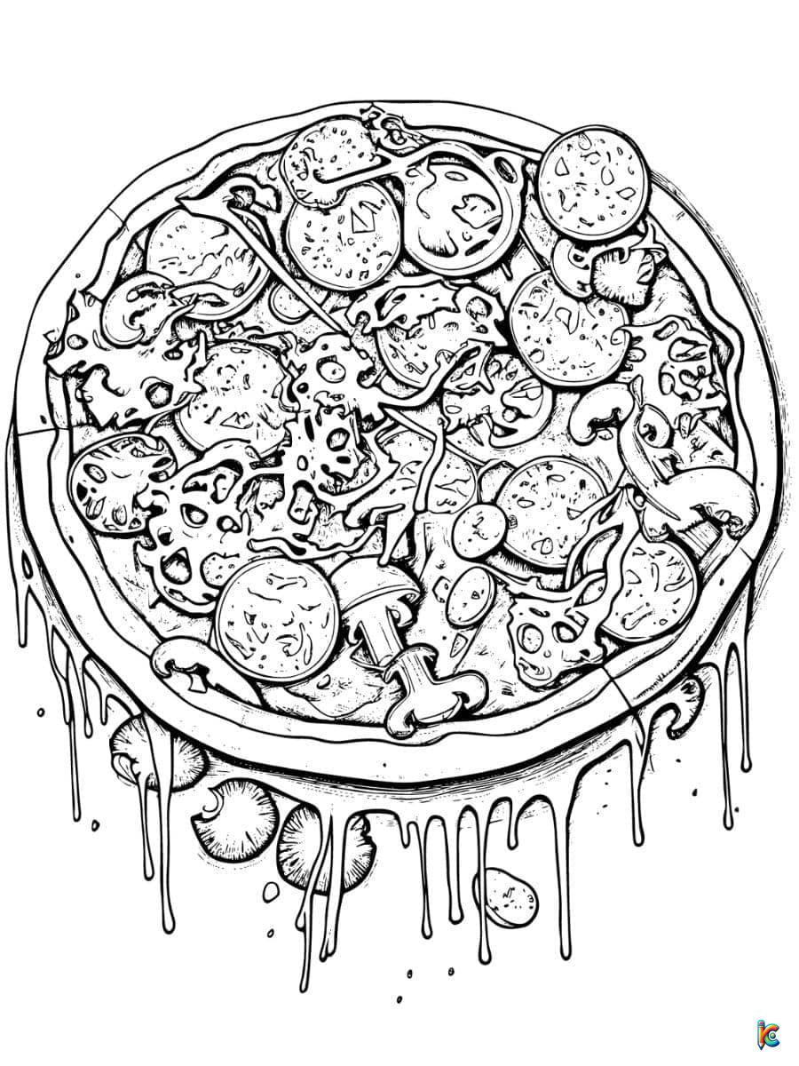 pizza coloring pages printable