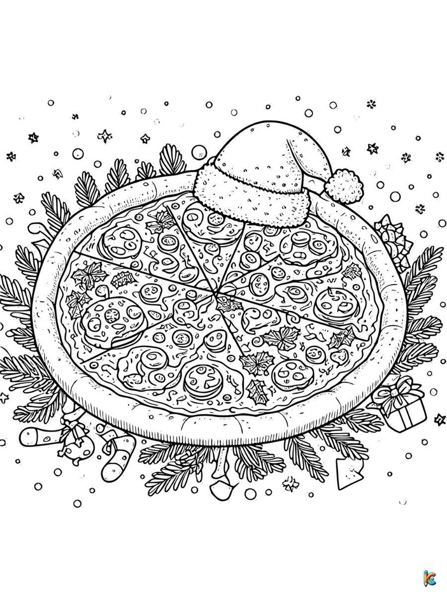 pizza party coloring pages