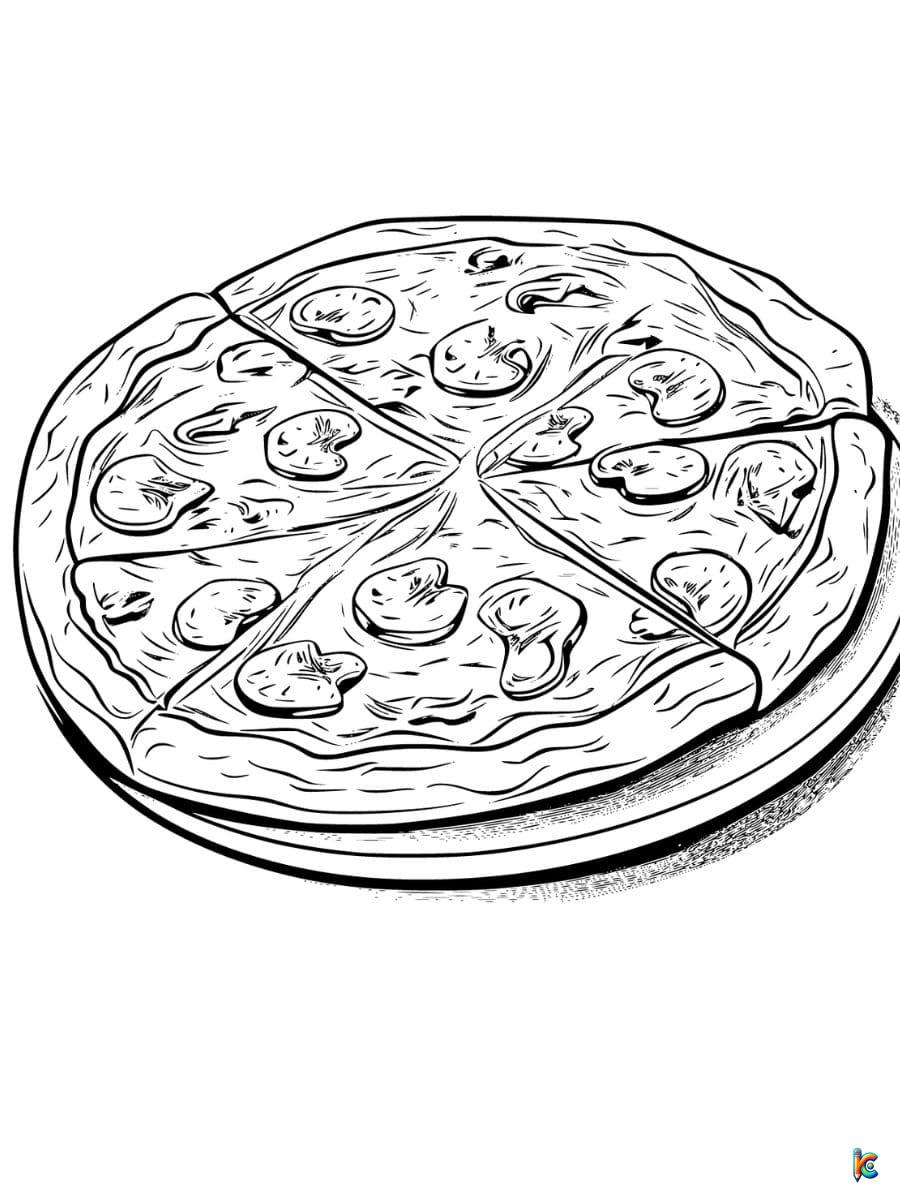 pizza printable coloring pages