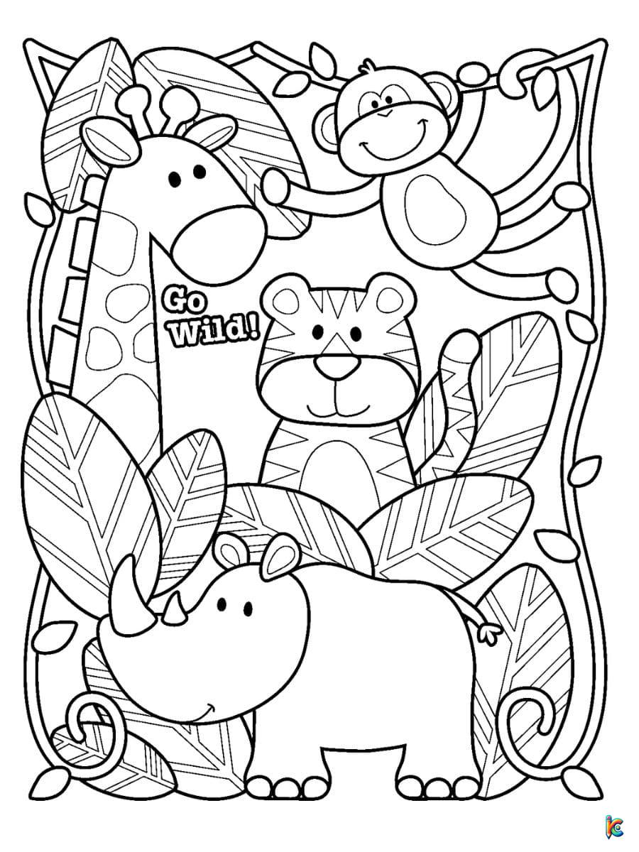 preschool zoo coloring pages