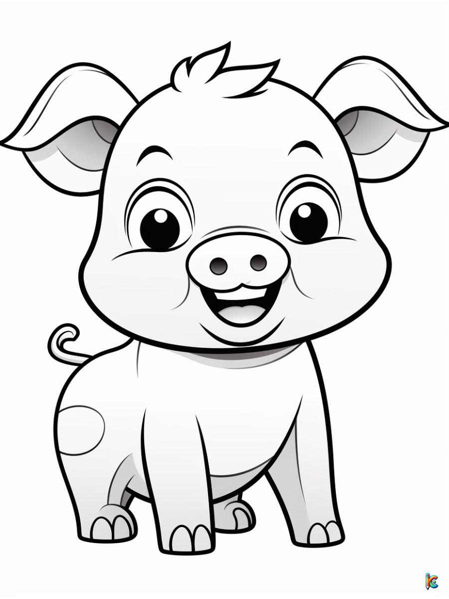printabe pigs coloring pages