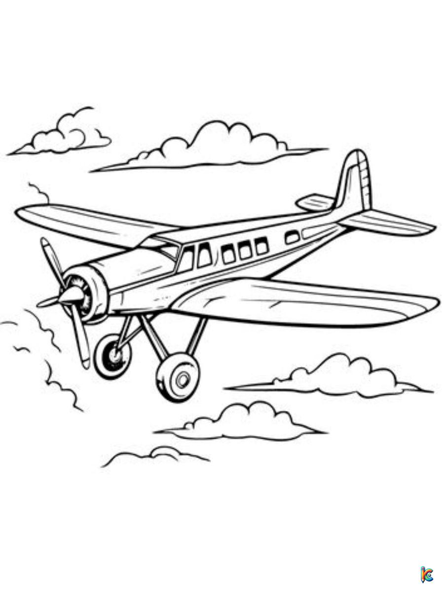 printable airplane coloring pages